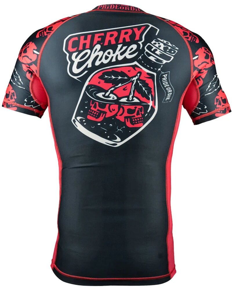 Pride or Die PRiDEorDiE Rash Guard Cherry Choke Black Red