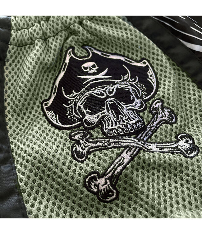 PRIDE or DiE Pirate V.2 Muay Thai Shorts Zwart Groen