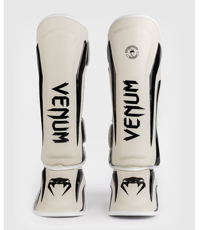 Venum Elite Kickboks Scheenbeschermer Wit Zwart