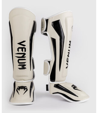 Venum Venum Fight Gear Elite Kickboks Scheenbeschermer Wit Zwart