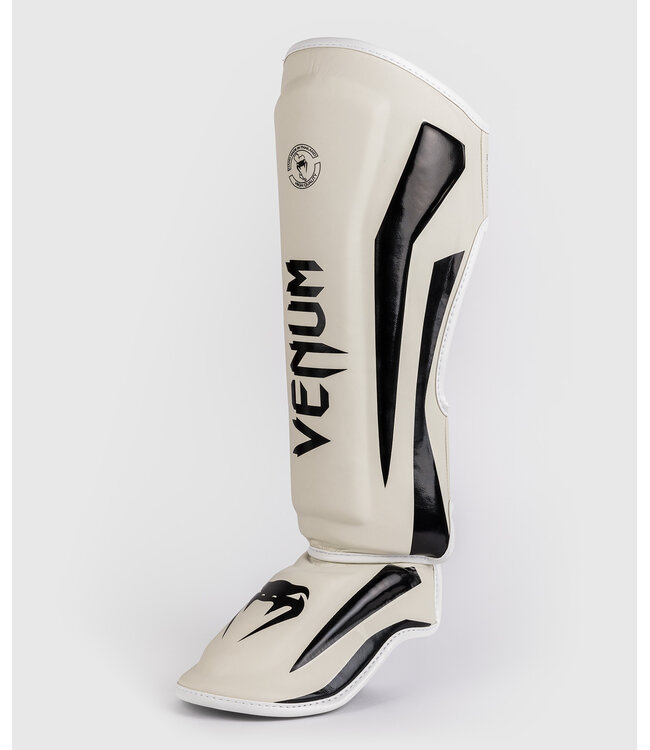 Venum ELITE Stand Up Kickboxing Shinguards White Black
