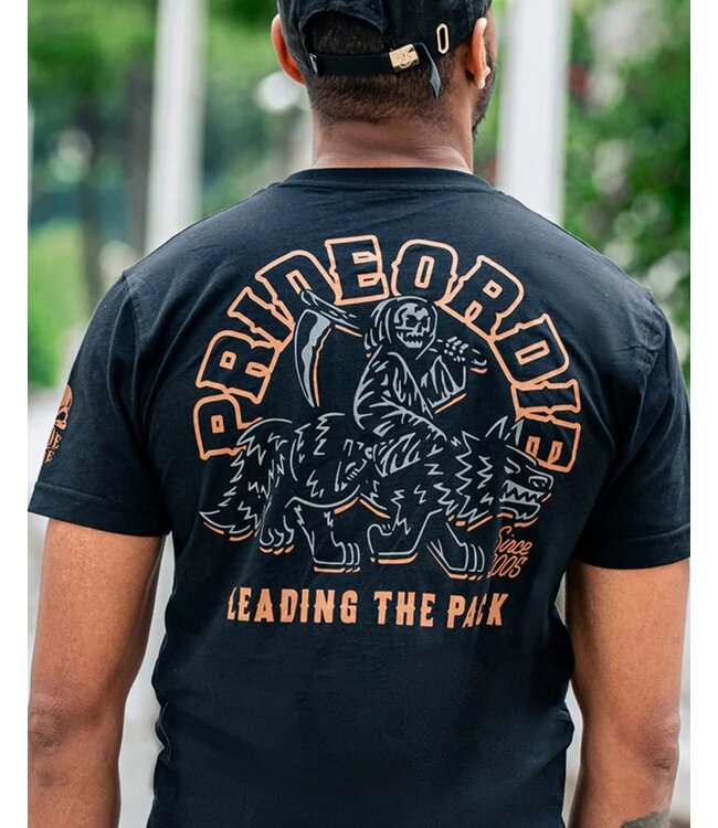 PRIDEorDiE LEADING THE PACK T-shirt Zwart