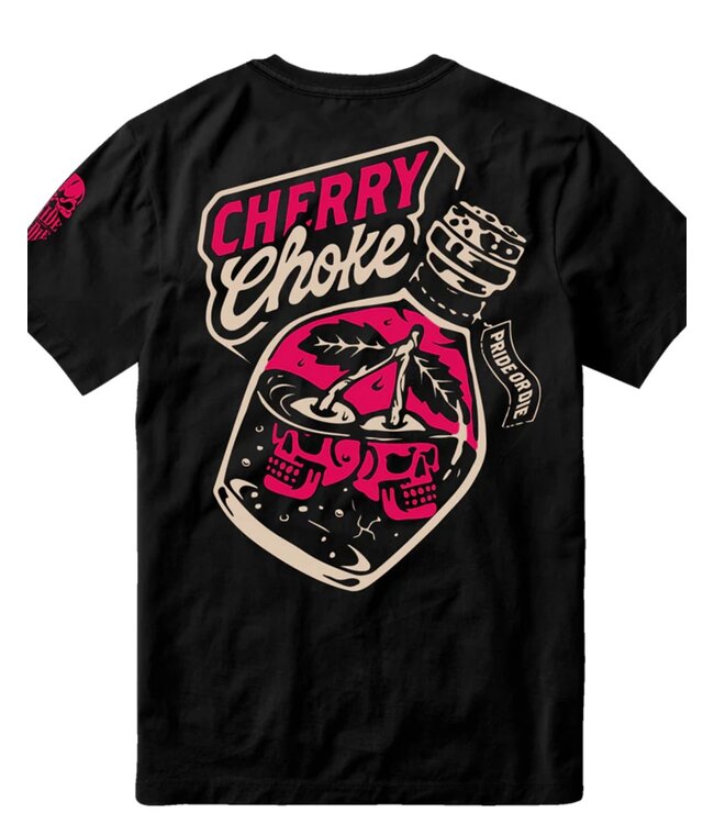 PRiDEorDiE CHERRY CHOKE T-shirt Zwart Rood