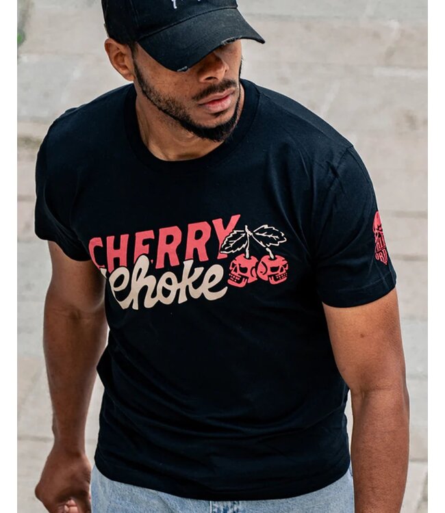 PRiDEorDiE CHERRY CHOKE T-Shirt Schwarz Rot