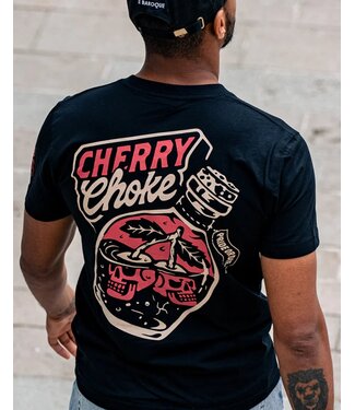 Pride or Die PRiDEorDiE CHERRY CHOKE T-shirt Zwart Rood