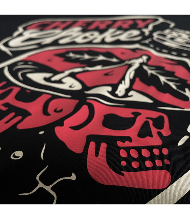 PRiDEorDiE CHERRY CHOKE T-shirt Zwart Rood