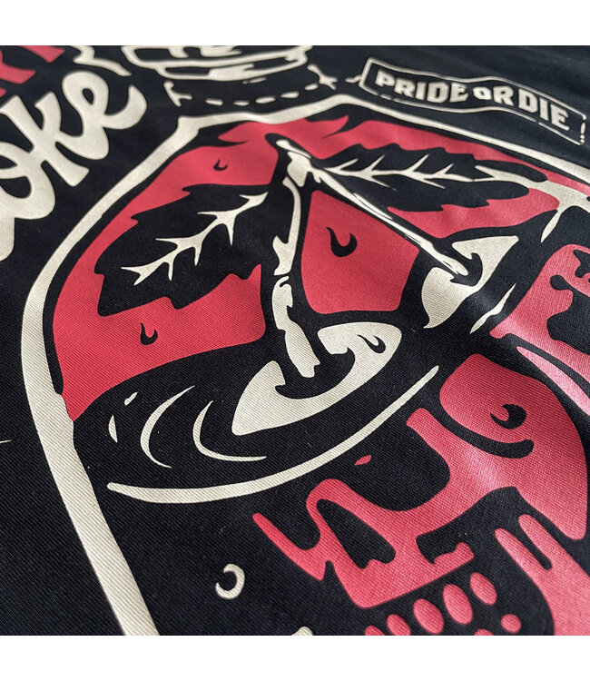 PRiDEorDiE CHERRY CHOKE T-Shirt Schwarz Rot