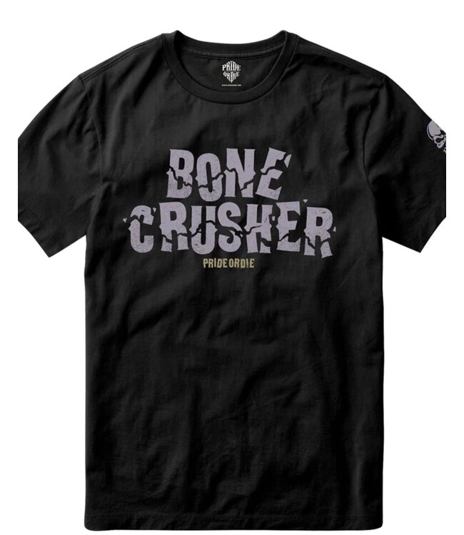 PRiDEorDiE BONE CRUSHER V.2 T-shirt Zwart