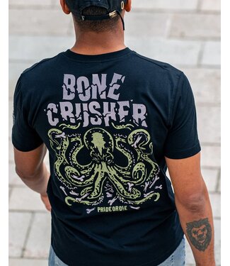 Pride or Die PRiDEorDiE BONE CRUSHER V.2 T-shirt Zwart