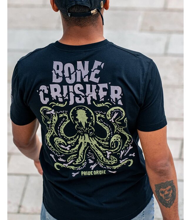 PRiDEorDiE BONE CRUSHER V.2 T-shirt Zwart