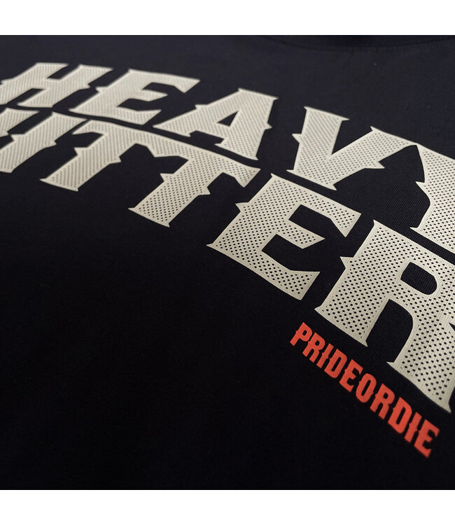 PRiDEorDiE HEAVY HITTER T-shirt Zwart