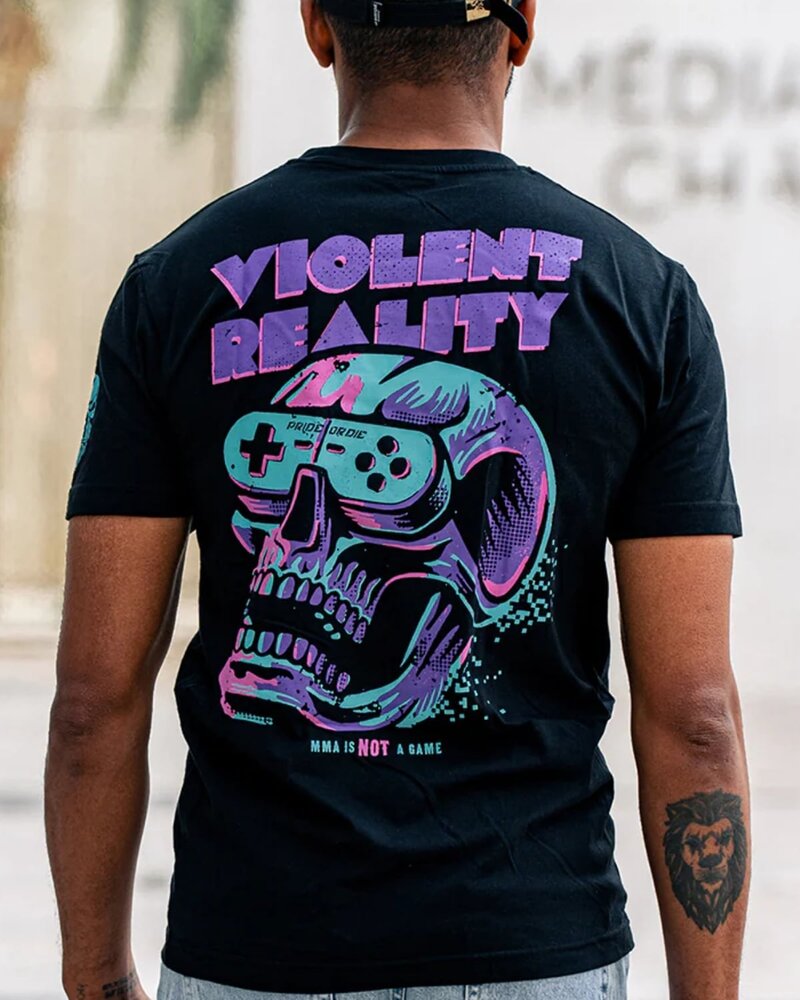 Pride or Die PRIDEorDiE VIOLENT REALITY T-shirt Zwart