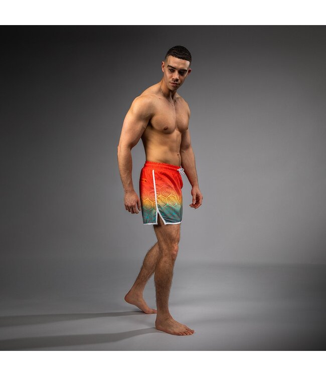 Venum Octane Board Shorts Sunset Orange Sky Blue
