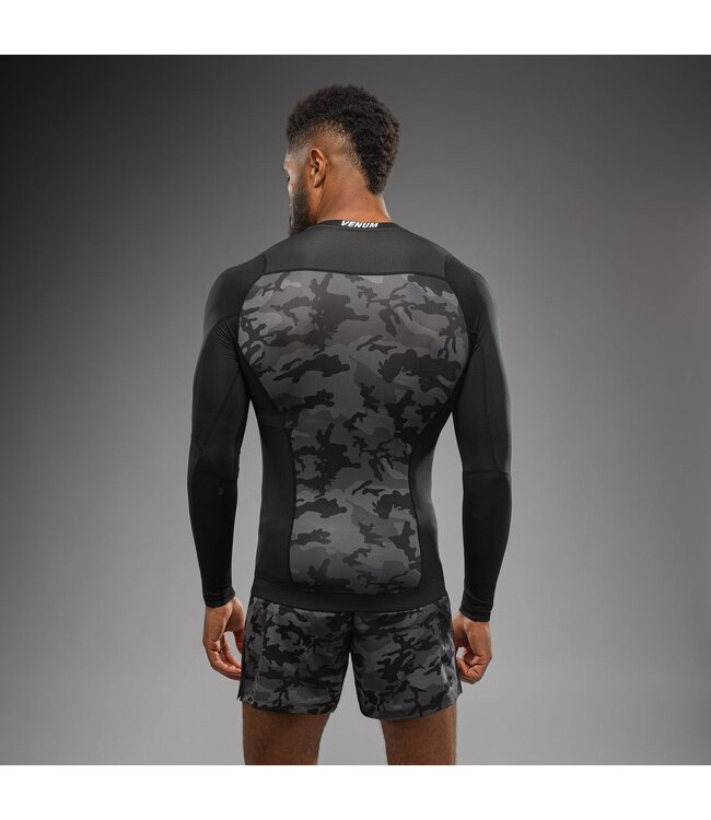 Venum x Polaris L/S Rash Guards Camo Schwarz Sturmgrau
