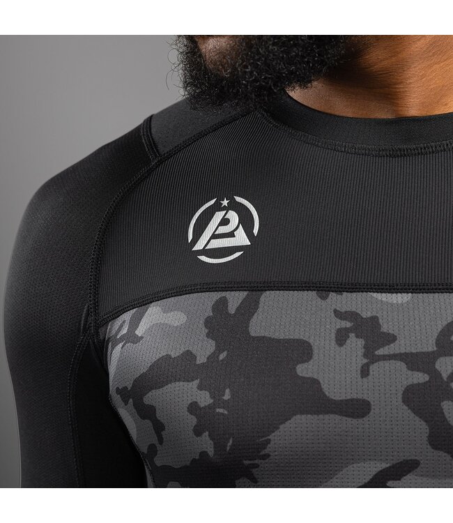 Venum x Polaris L/S Rash Guards Camo Zwart Storm Grijs