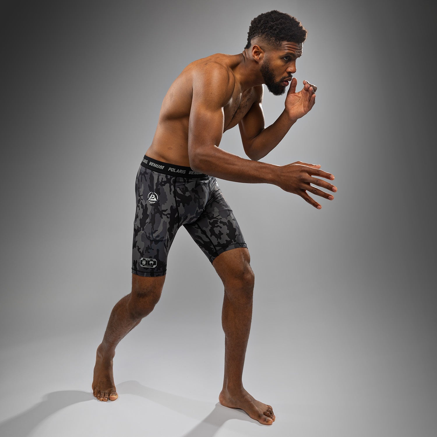 Venum Venum x Polaris Vale Tudo short Zwart Camo Stormgrijs
