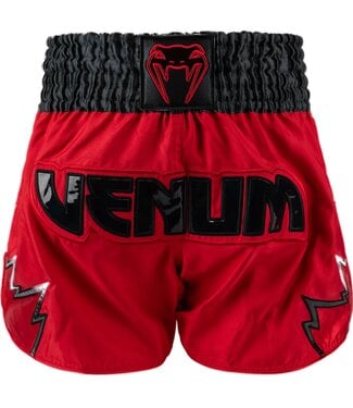 Venum Venum Inferno Muay Thai Shorts Red Charcol Grey Black