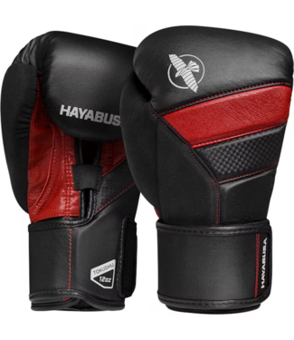 Hayabusa Hayabusa T3 Boxing Gloves Black Red | For Boxing & Kickboxing