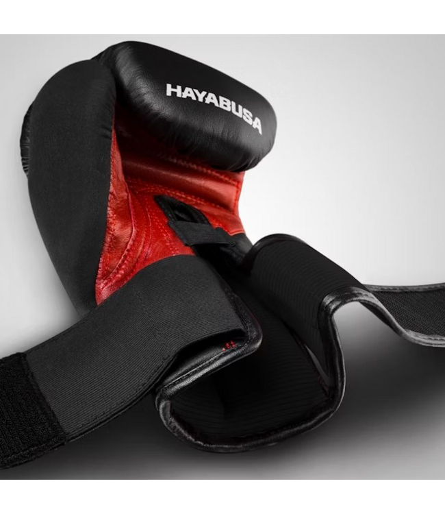 Hayabusa Boxhandschuhe T3 Schwarz Rot | Für Boxen & Kickboxen