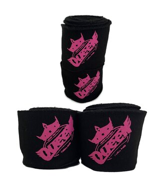 Booster Fightgear Queen Boxing Handbandagen 250 cm Schwarz Pink