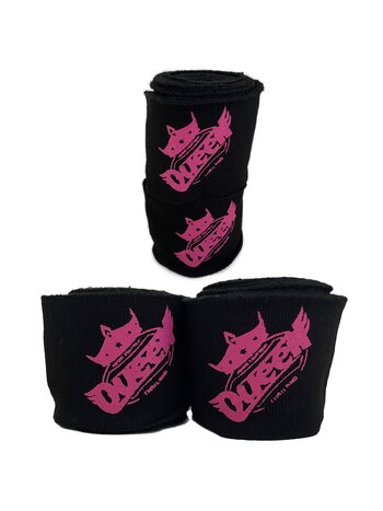 Booster Queen Boxing Hand Wraps 250 cm Zwart Roze