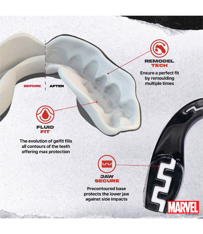 SAFEJAWZ Marvel Venom Mondbeschermer Bitje Kinderen