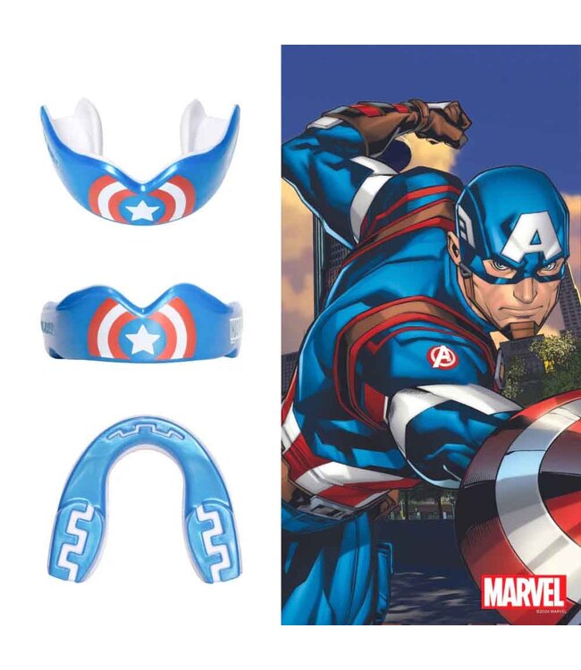 SAFEJAWZ Marvel Captain America Mundschutz Erwachsene
