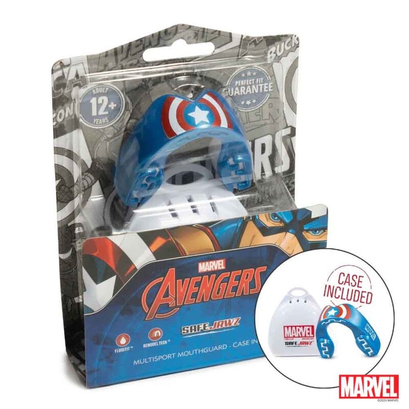 SAFEJAWZ SAFEJAWZ Marvel Captain America Mondbeschermer Volwassenen