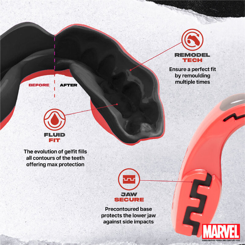 SAFEJAWZ SAFEJAWZ Marvel Deadpool Mouthguard Adults