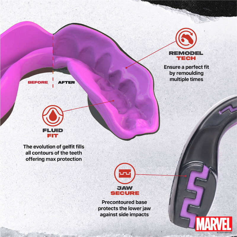 SAFEJAWZ SAFEJAWZ Marvel Black Panther Mondbeschermer Bitje Volwassenen