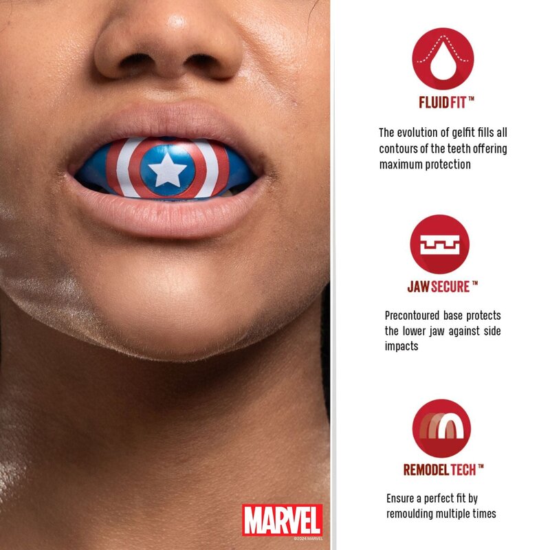 SAFEJAWZ SAFEJAWZ Marvel Ortho Captain America bitje beugels