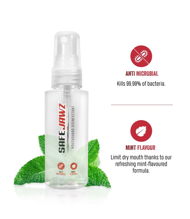 SAFEJAWZ Mint Flavoured Mouthguard Disinfectant Spray 50ml
