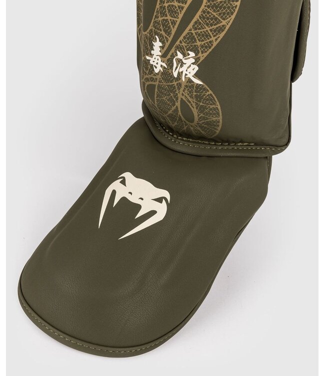 Venum Serpenti Shin Guards Khaki Bronze Ivory