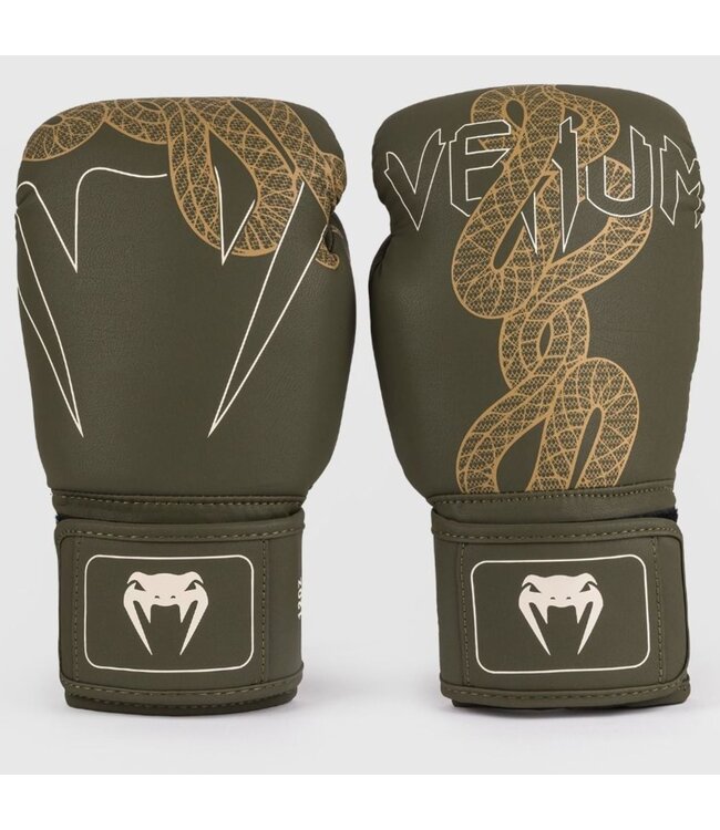 Venum Serpenti Bokshandschoenen Khaki Brons Ivoor