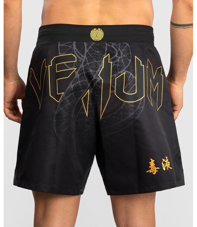 Venum Serpenti Fightshorts Zwart Zilver Goud - MMA & Kickboksen