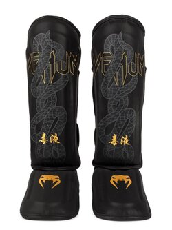 Venum Venum Serpenti Shin Guards Black Silver Gold