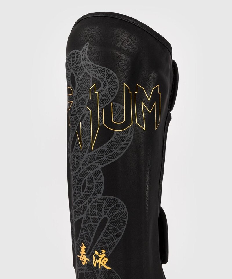 Venum Venum Serpenti Shin Guards Black Silver Gold