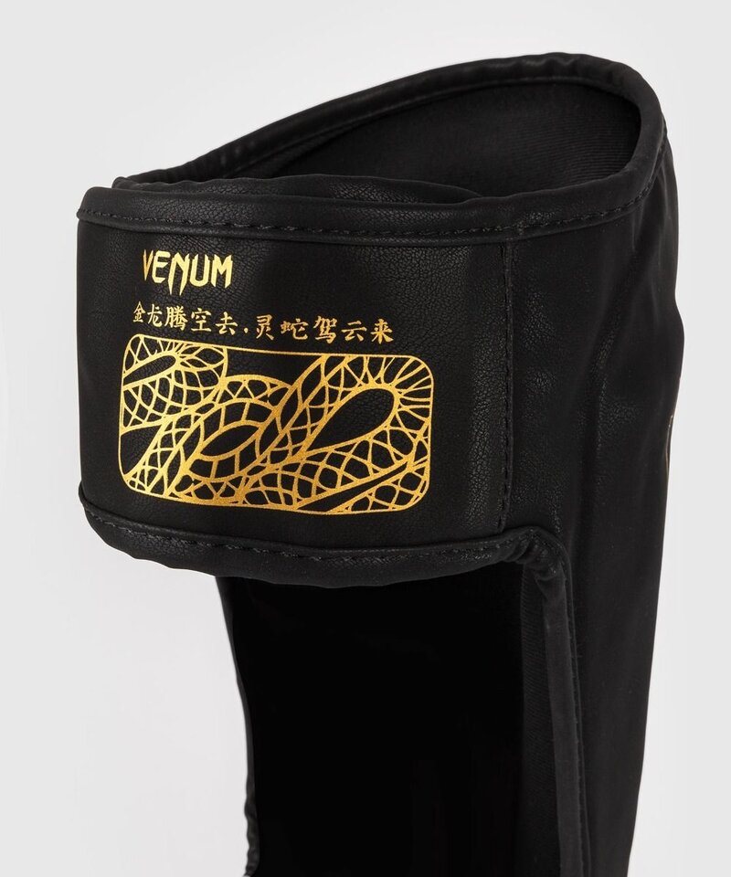 Venum Venum Serpenti Shin Guards Black Silver Gold