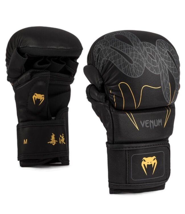 Venum Serpenti Sparringhandschuhe Schwarz Silber Gold