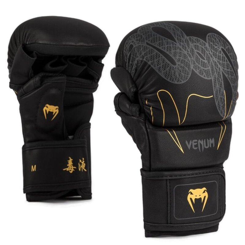 Venum Venum Serpenti Sparringhandschuhe Schwarz Silber Gold
