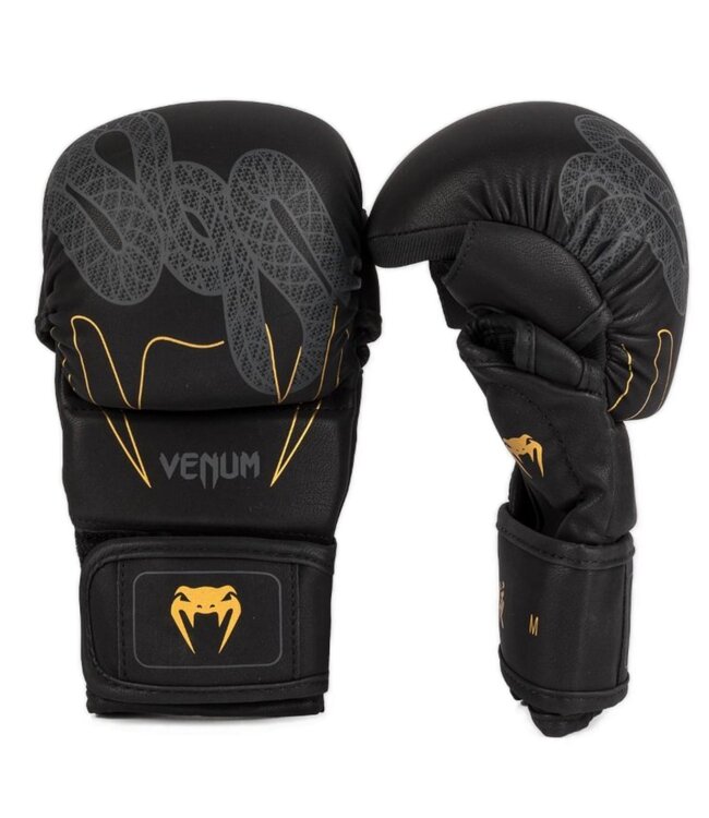Venum Serpenti Sparringhandschuhe Schwarz Silber Gold