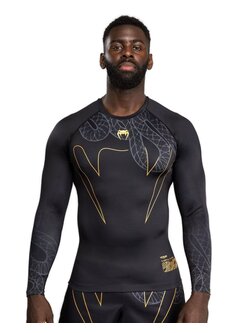 Venum Venum Serpenti Rashguards L/S Zwart Zilver Goud