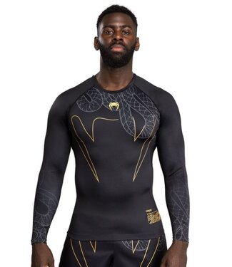 Venum Venum Serpenti Rashguards L/S Zwart Zilver Goud