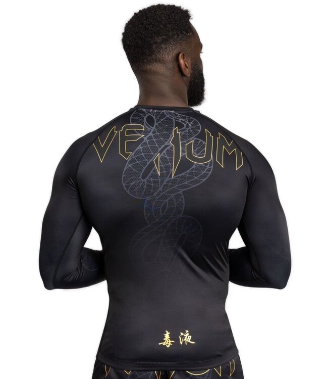 Venum Serpenti Rashguards L/S Zwart Zilver Goud