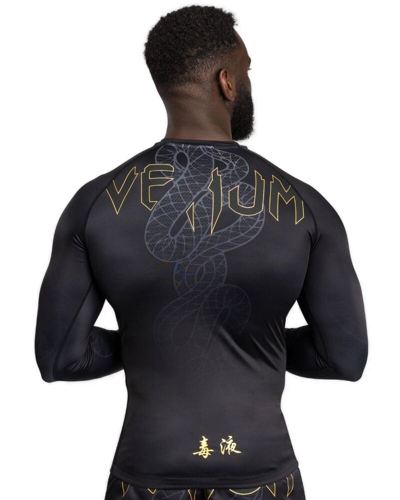 Venum Venum Serpenti Rashguards L/S Black Silver Gold