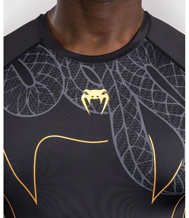 Venum Serpenti Rashguards L/S Schwarz Silber Gold