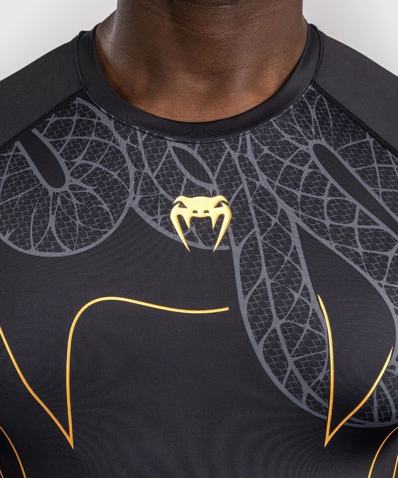 Venum Venum Serpenti Rashguards L/S Black Silver Gold