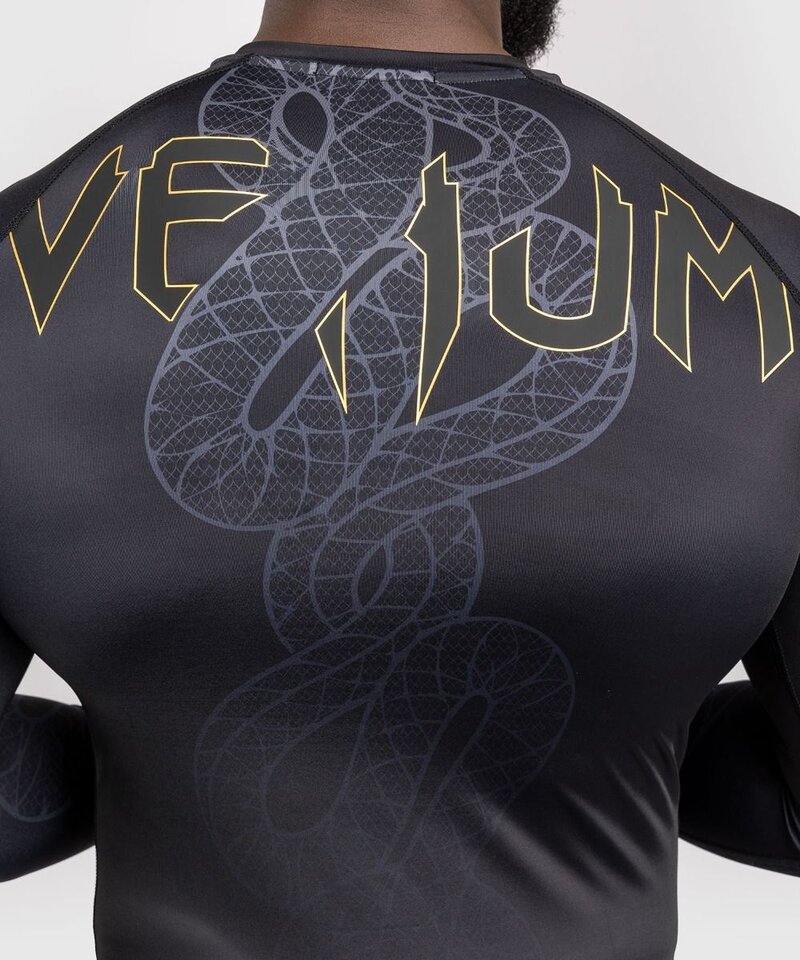 Venum Venum Serpenti Rashguards L/S Black Silver Gold