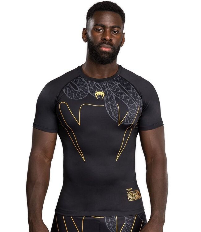 Venum Serpenti Rash Guard Schwarz Silber Gold