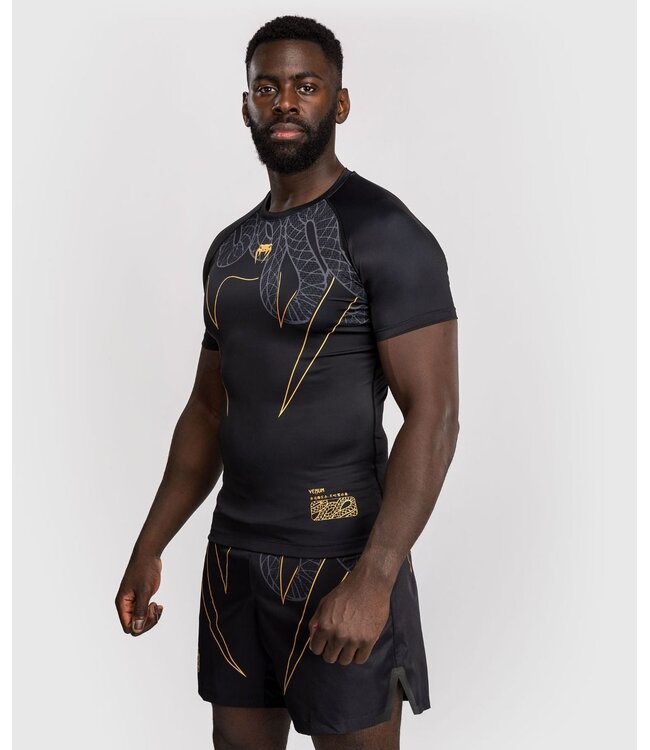 Venum Serpenti Rash Guard Schwarz Silber Gold